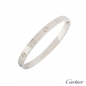 Cartier White Gold Love Bracelet Size 16 B6035416